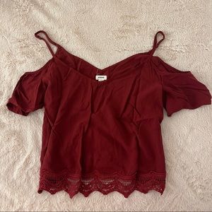 Garage maroon top in size S